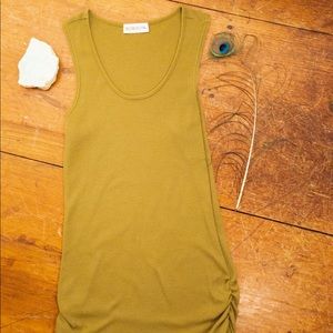 Kokoon olive green waffle knit tank